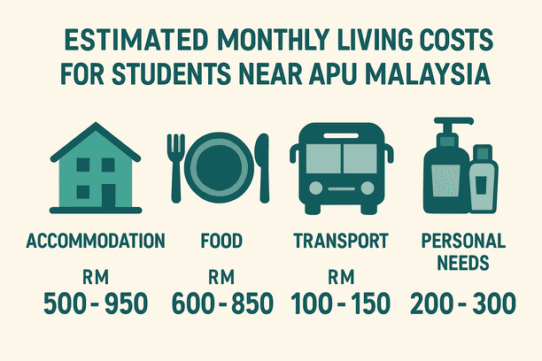 Infografis biaya hidup mahasiswa Malaysia di APU