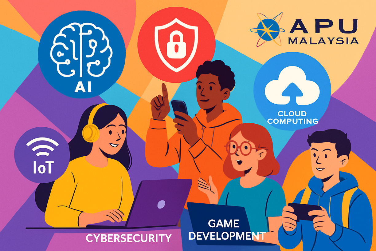 Ilustrasi ragam program teknologi unggulan di APU Malaysia