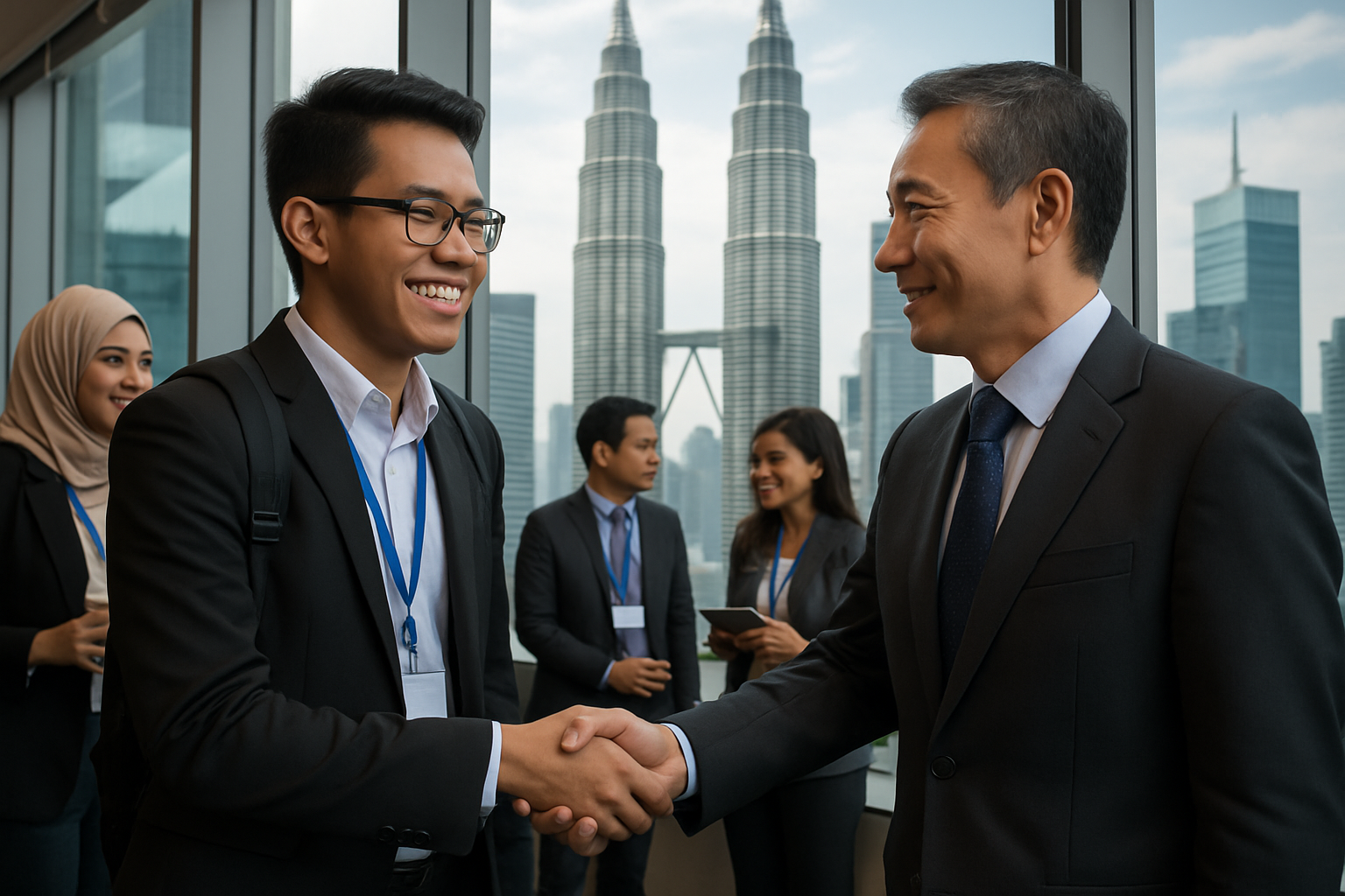 Kampus modern di Malaysia dengan mahasiswa berkolaborasi dalam e-commerce