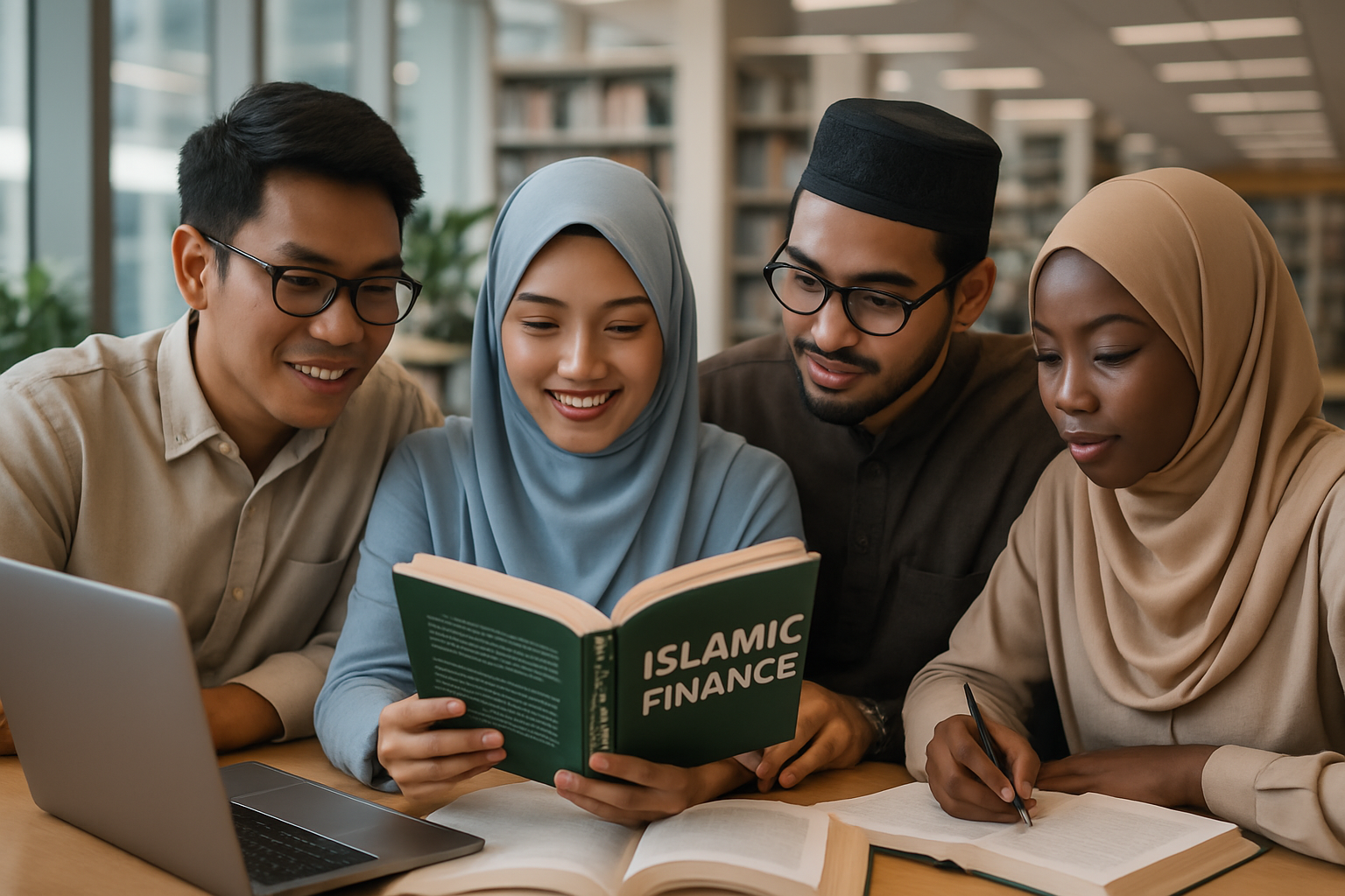 Mahasiswa belajar keuangan Islam di perpustakaan Malaysia
