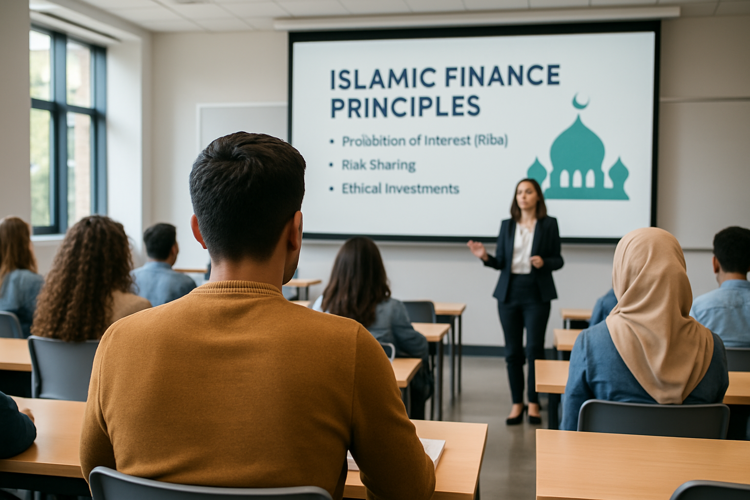 Mahasiswa di Kelas Keuangan Islam di Universitas Malaysia